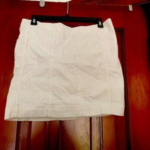 Free people pin striped mini skirt